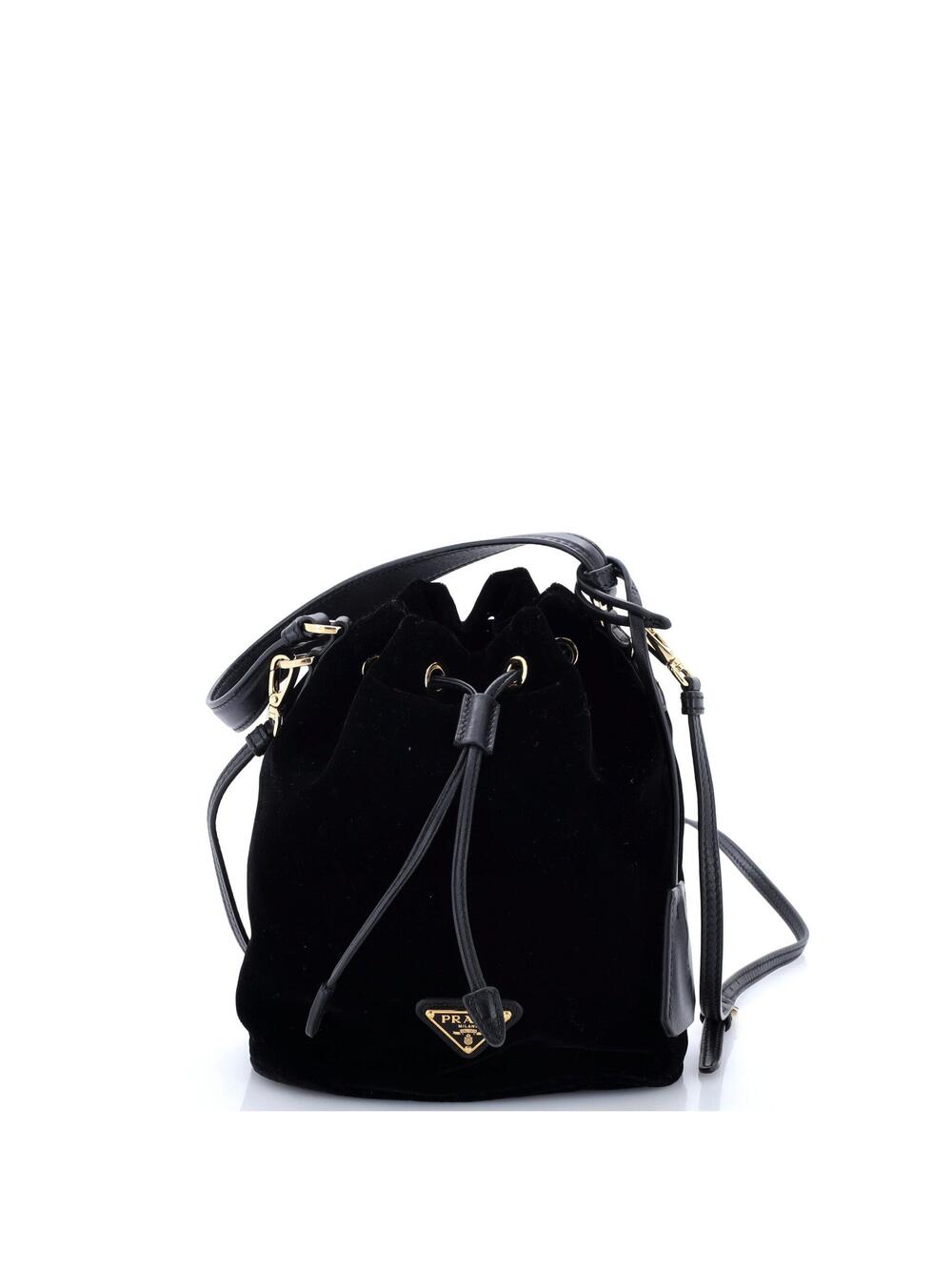 Prada Top Handle Bucket Bag Velvet Mini #294980P15B
